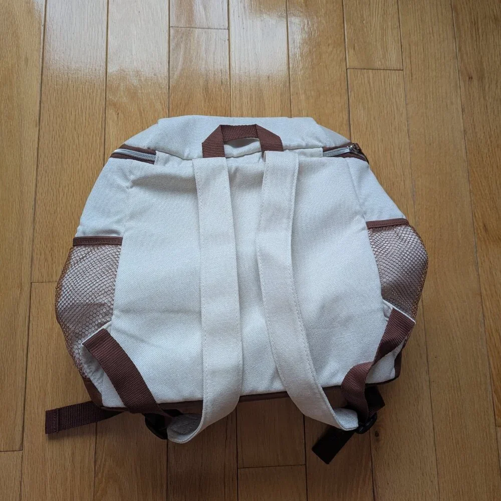 Cream/Brown Insulated Bookbag